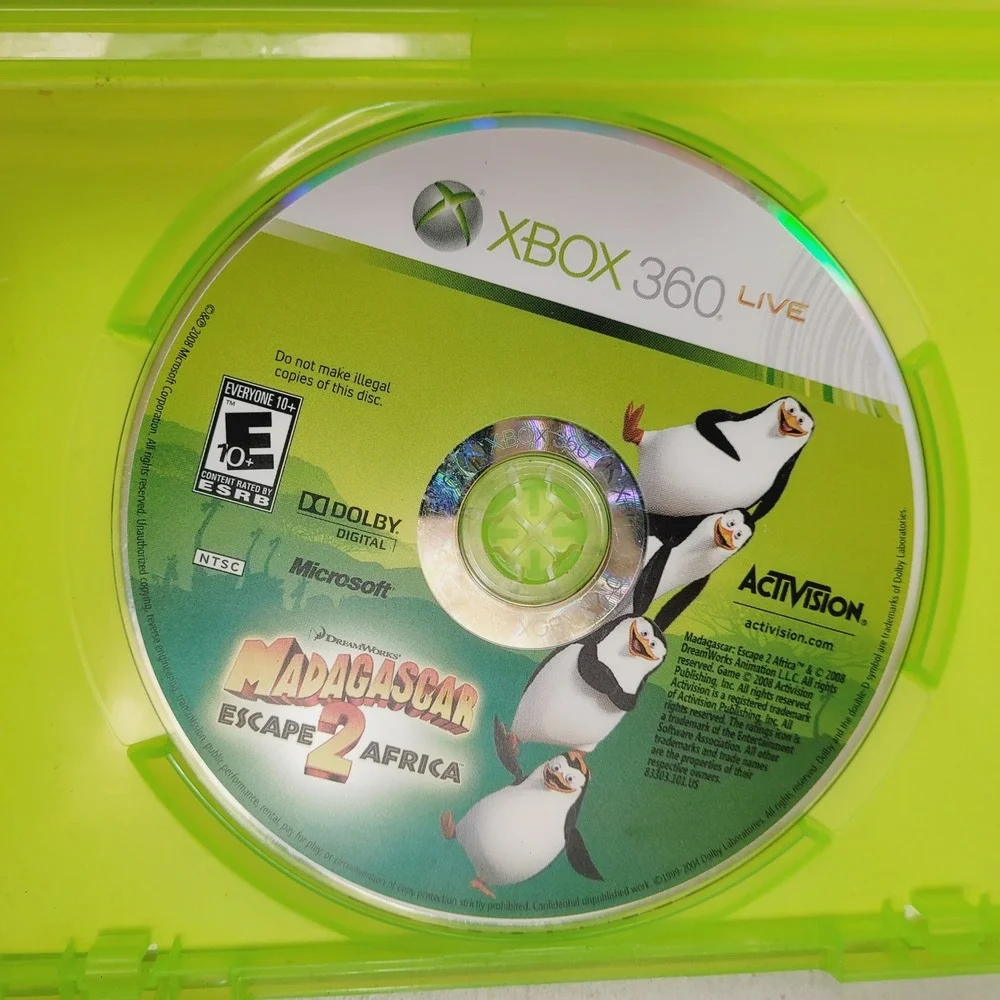 Madagascar Escape 2 Africa Video Game Xbox 360 Green Action Adventure
